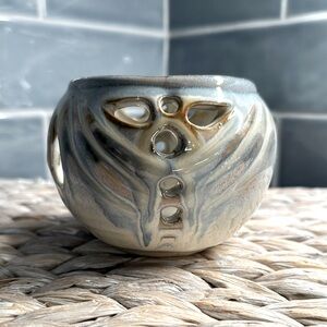 Vintage‎ 90s Bay Pottery Votive Holder with Lovely Cut Outs